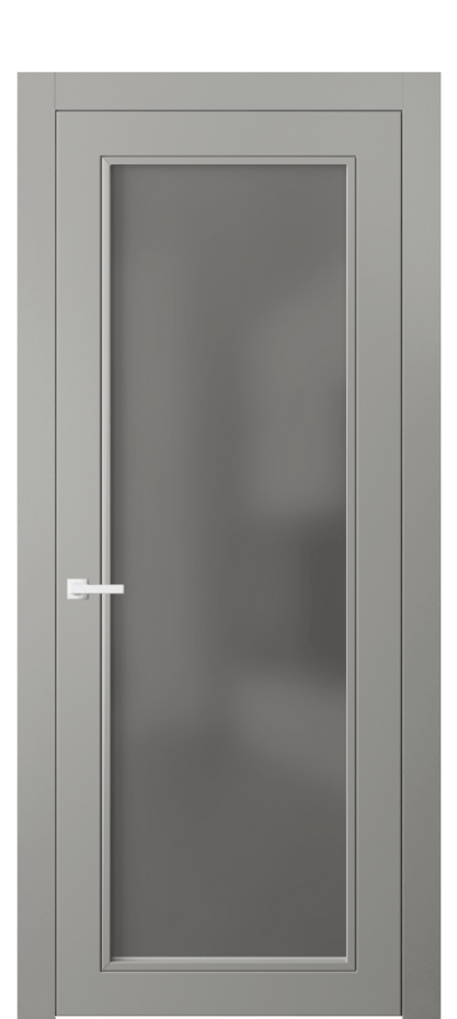 Межкомнатная дверь Neo Classic 8000 Матовый нейтральный серый Сатинированное серое стекло, триплекс Цена 3200 Br | Volhovec
