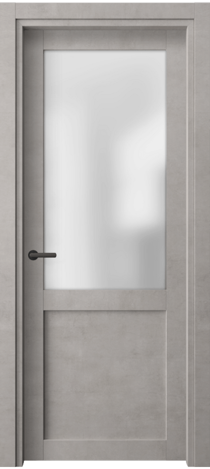 Межкомнатная дверь Нео 2122 Леон серебро Сатинированное стекло Цена 2250 Br | Volhovec