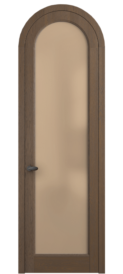 Межкомнатная дверь Palazzo 6814 Дуб туманный матовый Сатинированное оранжевое стекло, триплекс Цена 11000 Br | Volhovec