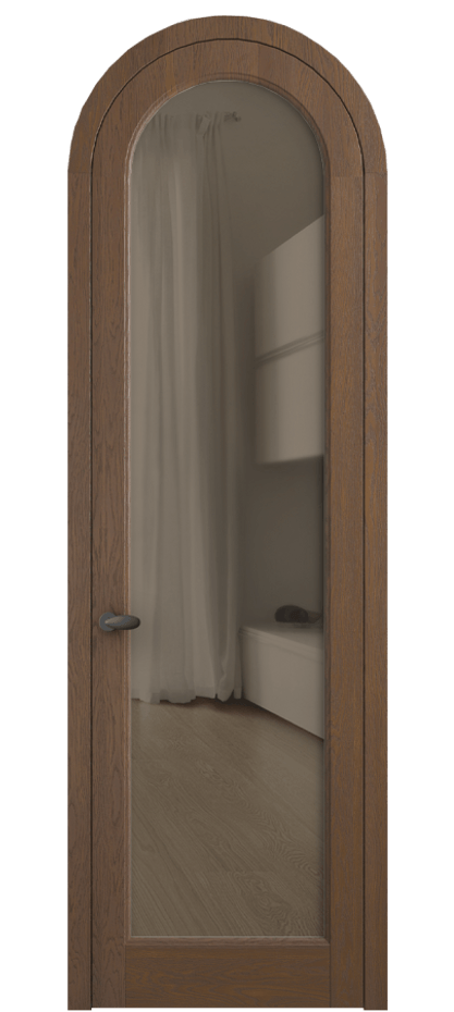 Межкомнатная дверь Палаццо 6814 Дуб каштановый матовый Прозрачное бронзовое стекло, триплекс Цена 11000 Br | Volhovec