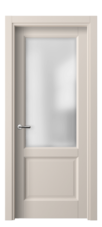 Межкомнатная дверь Галант 1422 ПЭТ пудровый бежевый Сатинированное стекло Цена 1560 Br | Volhovec