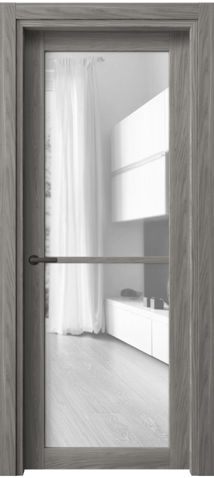 Межкомнатная дверь Нео 2108 Имбирный ясень Прозрачное стекло, триплекс Цена 1590 Br | Volhovec