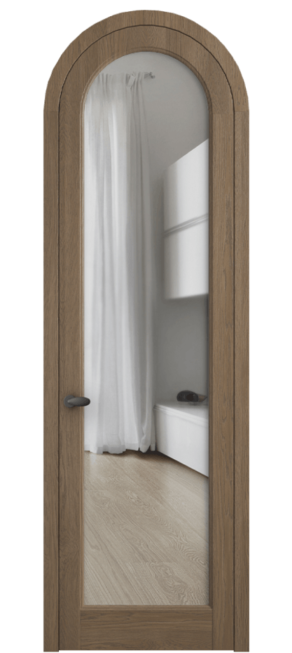 Межкомнатная дверь Палаццо 6814 Дуб джутовый матовый Прозрачное стекло Цена 11000 Br | Volhovec