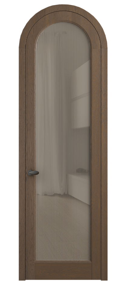 Межкомнатная дверь Palazzo 6814 Дуб туманный матовый Рифлёное бронзовое стекло "Дюна", триплекс Цена 11400 Br | Volhovec