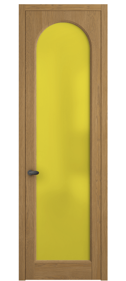 Межкомнатная дверь Palazzo 6804 Дуб солнечный матовый Сатинированное жёлтое стекло, триплекс Цена 7900 Br | Volhovec