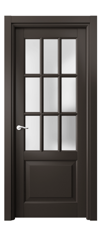 Межкомнатная дверь Лигнум 0748 Матовый антрацит Сатинированное стекло Цена 6160 Br | Volhovec