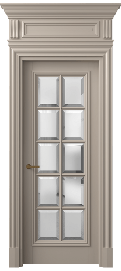 Межкомнатная дверь Антик 7310 Матовый бисквитный Сатинированное стекло с фацетом Цена 9720 Br | Volhovec
