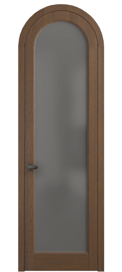 Межкомнатная дверь Палаццо 6814 Дуб каштановый матовый Сатинированное серое стекло, триплекс Цена 11000 Br | Volhovec