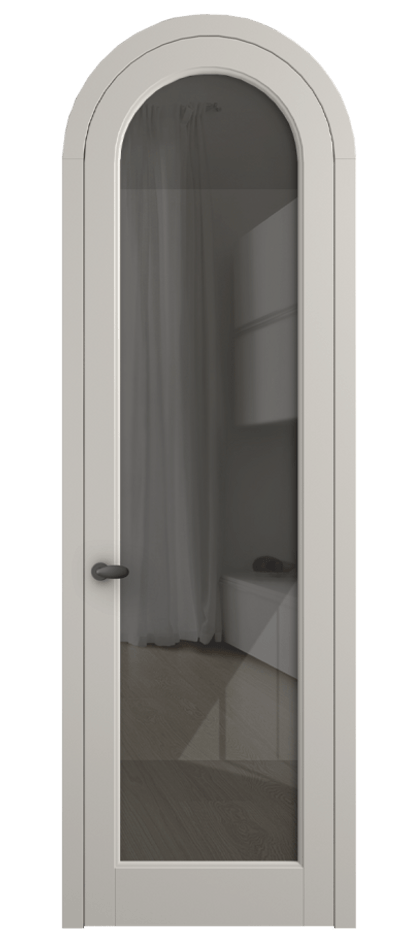 Межкомнатная дверь Palazzo 6814 Матовый облачно-серый Рефлективное серое стекло "Stopsol", калёное Цена 7100 Br | Volhovec