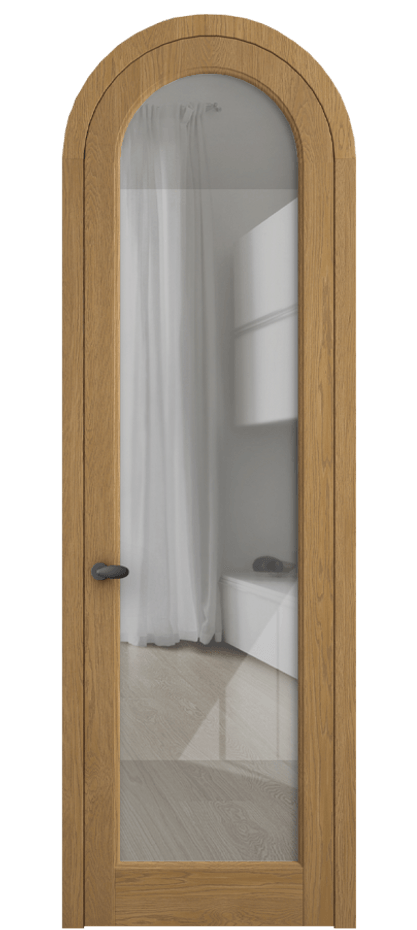 Межкомнатная дверь Palazzo 6814 Дуб солнечный матовый Рефлективное прозрачное стекло "Stopsol", калёное Цена 11500 Br | Volhovec