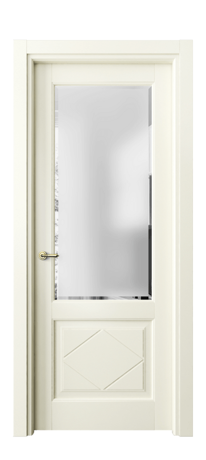 Дверь межкомнатная Toscana Rombo 6342 Бук молочно-белый Сатинированное стекло с фацетом Гладкий наличник БМБ Цена 4010 Br Наличники уже входят в базовый комплект. Фабрика дверей Волховец 8 (800) 551 43 19 Межкомнатная дверь Toscana Rombo 6342 Бук молочно-белый Сатинированное стекло с фацетом Цена 4010 Br | Volhovec