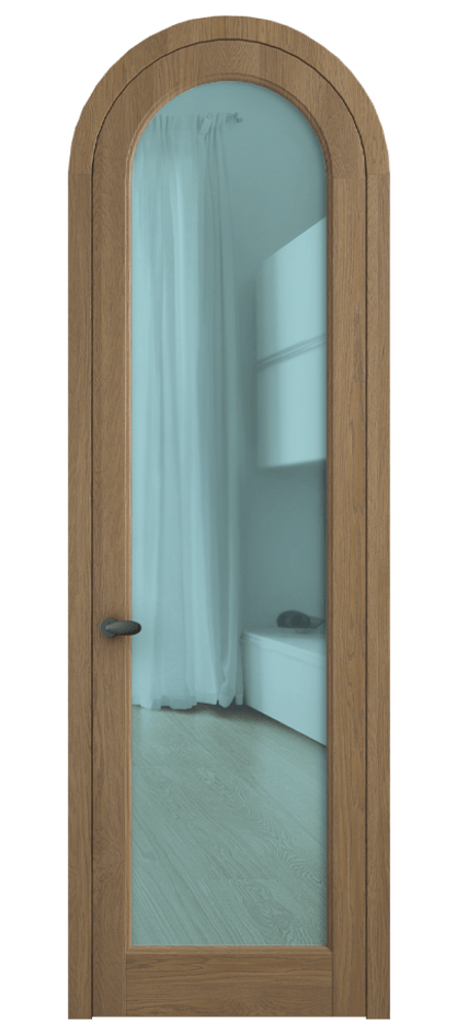 Межкомнатная дверь Palazzo 6814 Дуб мускатный матовый Прозрачное голубое стекло, триплекс Цена 11000 Br | Volhovec