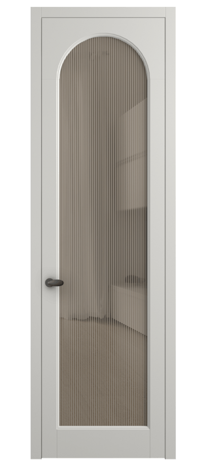 Межкомнатная дверь Palazzo 6804 Матовый серый Рифлёное бронзовое стекло "Дюна", триплекс Цена 5500 Br | Volhovec