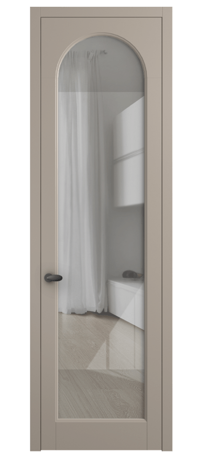 Межкомнатная дверь Palazzo 6804 Матовый бисквитный Рефлективное прозрачное стекло "Stopsol", калёное Цена 5600 Br | Volhovec