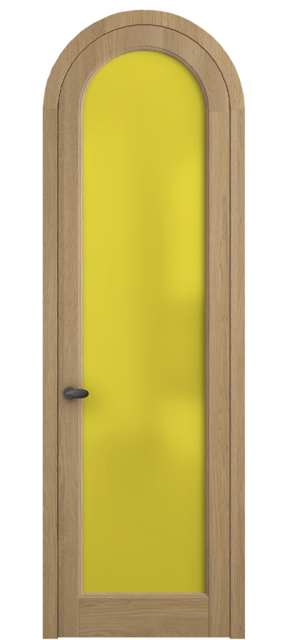 Межкомнатная дверь Palazzo 6814 Дуб соломенный матовый Сатинированное жёлтое стекло, триплекс Цена 11000 Br | Volhovec