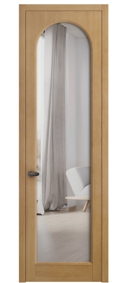 Межкомнатная дверь Palazzo 6804 Бук натуральный матовый Двустороннее зеркало, триплекс Цена 6600 Br | Volhovec