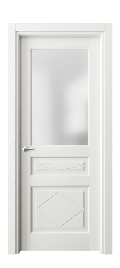 Межкомнатная дверь Тоскана Ромбо 6344 Матовый серый Сатинированное стекло Цена 5290 Br | Volhovec