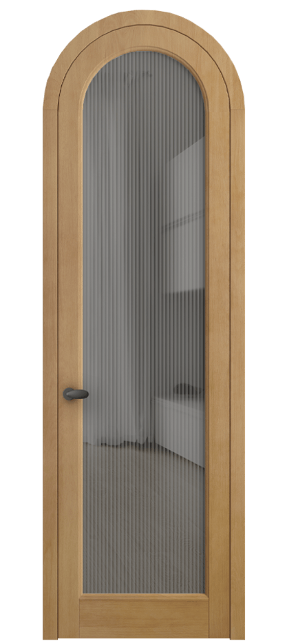Межкомнатная дверь Palazzo 6814 Бук натуральный матовый Рифлёное серое стекло "Moru", триплекс Цена 9600 Br | Volhovec