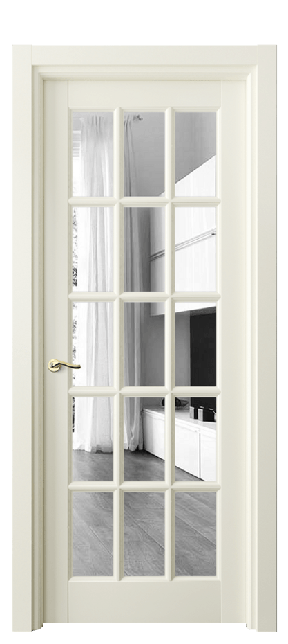 Межкомнатная дверь Лигнум 0708 Матовый молочно-белый Двустороннее зеркало, триплекс Цена 6330 Br | Volhovec