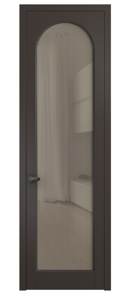 Межкомнатная дверь Palazzo 6804 Матовый антрацит Рифлёное бронзовое стекло "Дюна", триплекс Цена 5500 Br | Volhovec