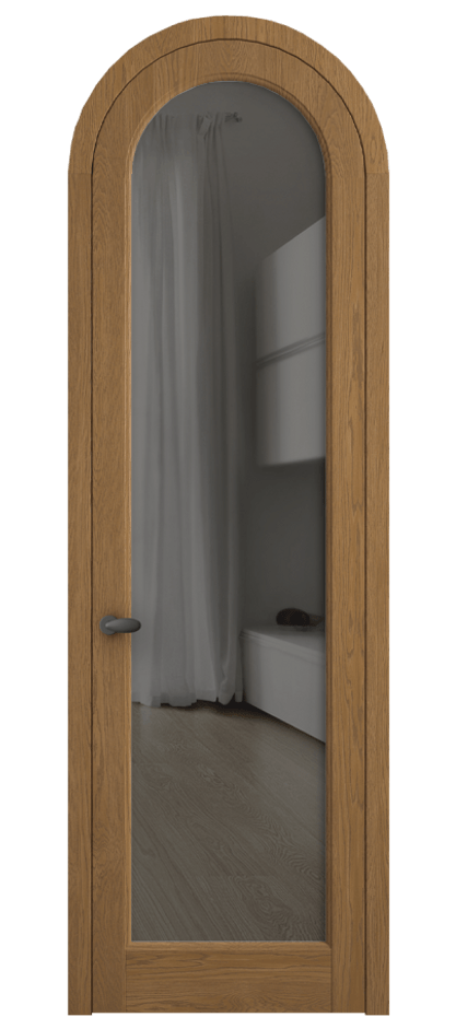 Межкомнатная дверь Палаццо 6814 Дуб пряный матовый Прозрачное серое стекло, триплекс Цена 11000 Br | Volhovec