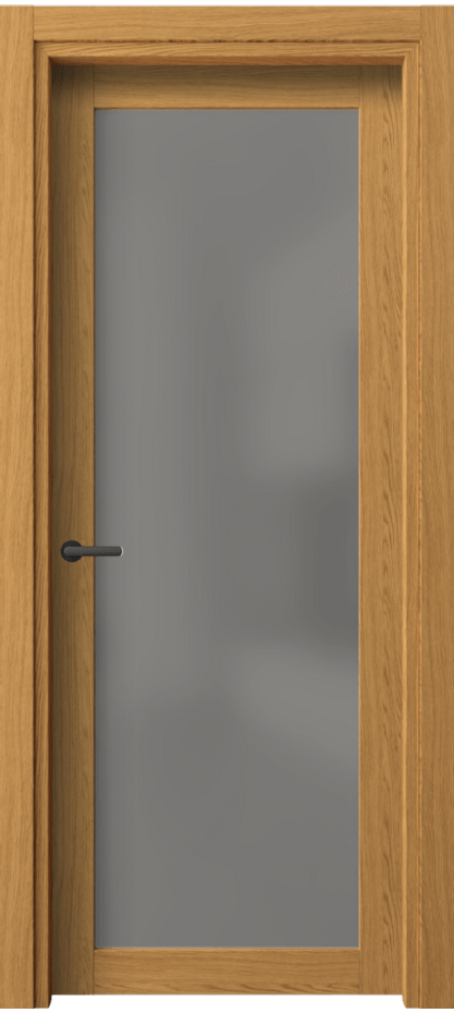 Межкомнатная дверь Нео 2102 Ванильный дуб Сатинированное серое стекло, триплекс Цена 1910 Br | Volhovec
