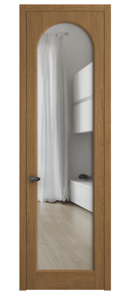 Межкомнатная дверь Палаццо 6804 Дуб пряный матовый Прозрачное стекло Цена 7900 Br | Volhovec