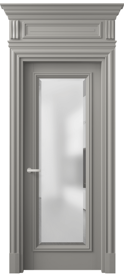 Дверь межкомнатная Антик 7300 Матовый нейтральный серый Сатинированное стекло с фацетом КЭП + Объёмный фриз + Карниз МНСР Цена 8800 Br Наличники уже входят в базовый комплект. Фабрика дверей Волховец 8 (800) 551 43 19 Межкомнатная дверь Антик 7300 Матовый нейтральный серый Сатинированное стекло с фацетом Цена 8800 Br | Volhovec