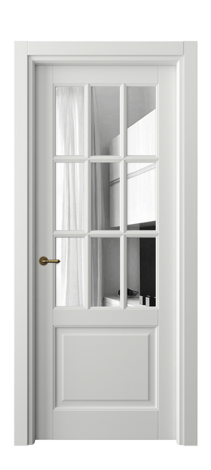 Межкомнатная дверь Тоскана Грильято 6312 Матовый светло-серый Двустороннее зеркало, триплекс Цена 6140 Br | Volhovec