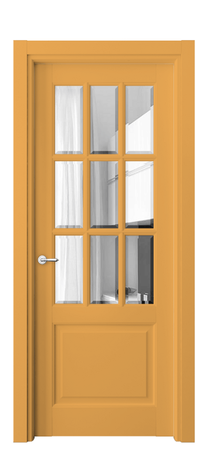 Межкомнатная дверь Toscana Grigliato 6312 Бук белоснежный Прозрачное стекло с фацетом, 6 мм Цена 6200 Br | Volhovec