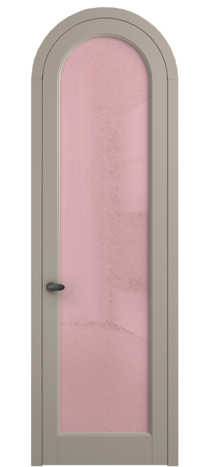 Межкомнатная дверь Палаццо 6814 Матовый бисквитный Фактурное розовое стекло "Лёд", триплекс Цена 7000 Br | Volhovec