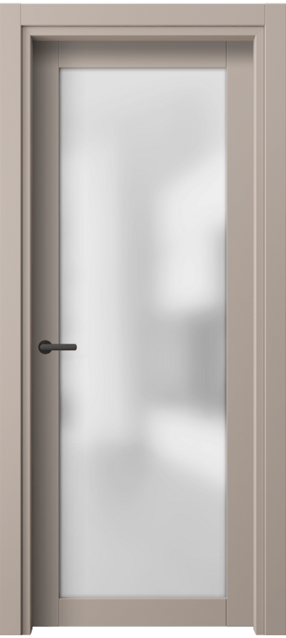 Межкомнатная дверь Нео 2102 ПЭТ серо-коричневый  Сатинированное стекло Цена 1420 Br | Volhovec