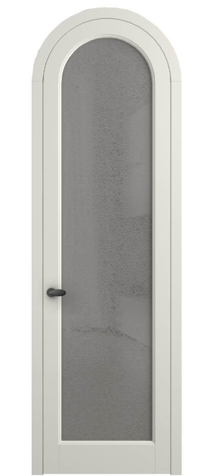 Межкомнатная дверь Palazzo 6814 Матовый жемчужный Фактурное серое стекло "Лёд", триплекс Цена 7000 Br | Volhovec