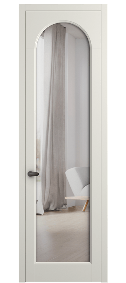 Межкомнатная дверь Palazzo 6804 Матовый жемчужный Двустороннее зеркало, триплекс Цена 5300 Br | Volhovec