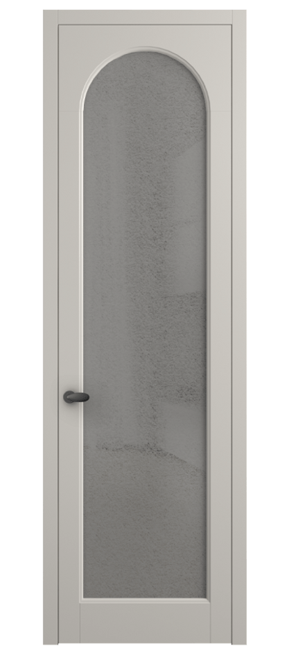 Межкомнатная дверь Палаццо 6804 Матовый облачно-серый Фактурное серое стекло "Лёд", триплекс Цена 5500 Br | Volhovec