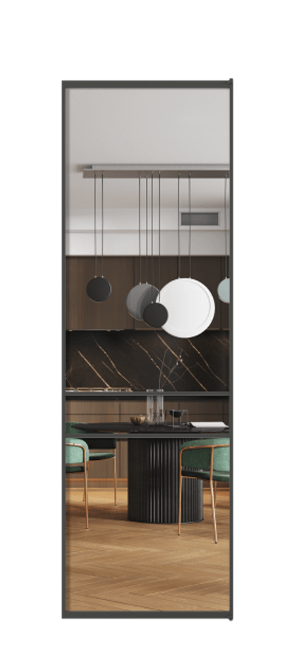 Алюминиевая дверь АЛПЛ040.02  Прозрачное стекло "Кристал Вижн", калёное Цена 7460  | Volhovec