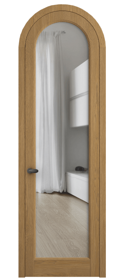 Межкомнатная дверь Palazzo 6814 Дуб солнечный матовый Прозрачное стекло Цена 11000 Br | Volhovec