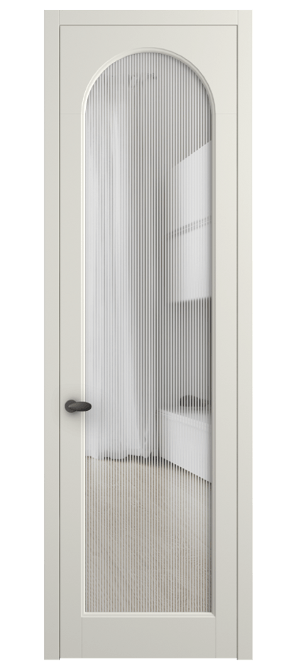 Межкомнатная дверь Palazzo 6804 Матовый жемчужный Рифлёное стекло "Дюна", триплекс Цена 5500 Br | Volhovec