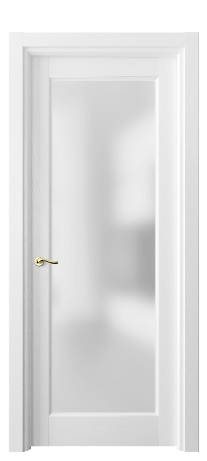 Межкомнатная дверь Лигнум 0700 Дуб белоснежный Сатинированное стекло Цена 6920 Br | Volhovec