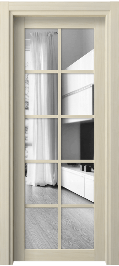 Межкомнатная дверь Neo 2106 Молочный ясень Двустороннее зеркало, триплекс Цена 1520 Br | Volhovec