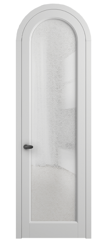 Межкомнатная дверь Palazzo 6814 Матовый белоснежный Фактурное стекло "Лёд", триплекс Цена 7000 Br | Volhovec