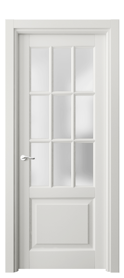 Межкомнатная дверь Лигнум 0748 Матовый серый Сатинированное стекло Цена 6420 Br | Volhovec