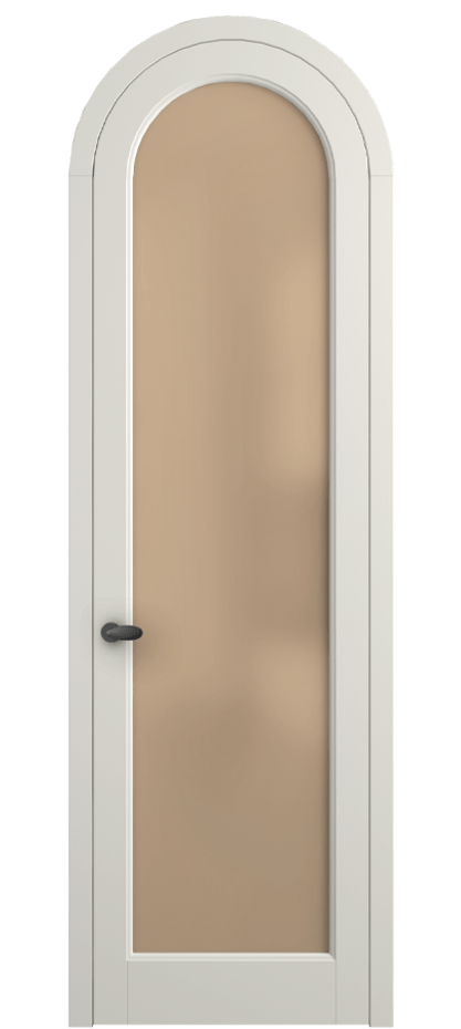 Межкомнатная дверь Palazzo 6814 Матовый жемчужный Сатинированное оранжевое стекло, триплекс Цена 6700 Br | Volhovec