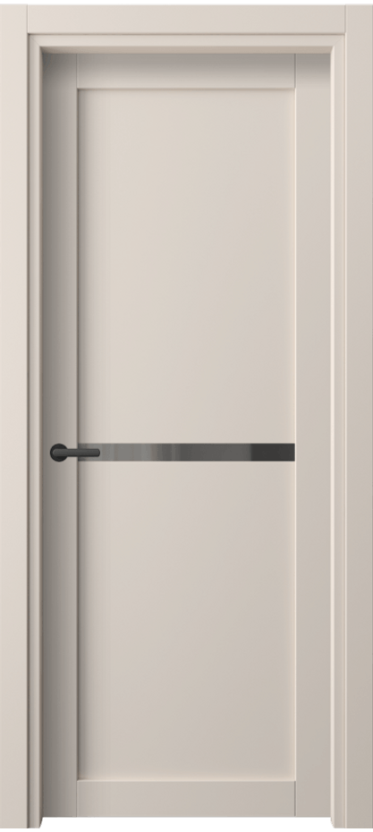 Межкомнатная дверь Нео 2112 ПЭТ пудровый бежевый Двустороннее серое зеркало, триплекс Цена 0 Br | Volhovec