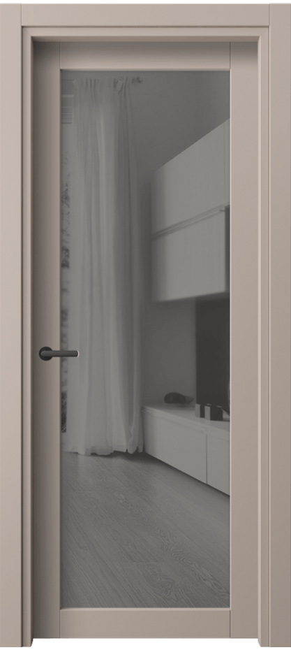 Межкомнатная дверь Нео 2102 ПЭТ серо-коричневый  Двустороннее серое зеркало, триплекс Цена 1870 Br | Volhovec