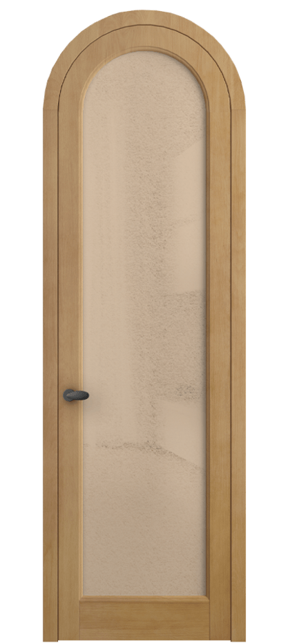 Межкомнатная дверь Palazzo 6814 Бук натуральный матовый Фактурное оранжевое стекло "Лёд", триплекс, 8 мм Цена 9000 Br | Volhovec