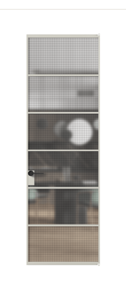 Алюминиевая дверь АЛПЛ040.04 Алюминий тёплый серый Декоративное стекло с сеткой "Mesh silver", триплекс, 6 мм. Без короба АТСР Цена 6511 Стоимость комплекта двери включает:
1. Полотно (600/650/700/750/800/850/900/950*2000-2400 мм).
2. Короб
3. Комплект фурнитуры (2 торцевые петли и магнитный замок с ответной планкой). Фабрика дверей Волховец 8 (800) 551 43 19 Алюминиевая дверь АЛПЛ040.04 Алюминий тёплый серый Декоративное стекло с сеткой "Mesh silver", триплекс, 6 мм Цена 6511 | Volhovec