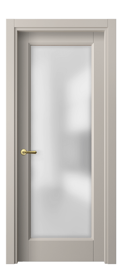 Межкомнатная дверь Галант 1402 Матовый светло-бежевый Сатинированное стекло Цена 2800 Br | Volhovec