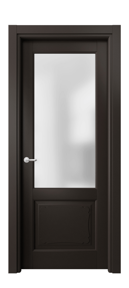 Межкомнатная дверь Тоскана Элегантэ 6322 Матовый антрацит Сатинированное стекло Цена 5080 Br | Volhovec