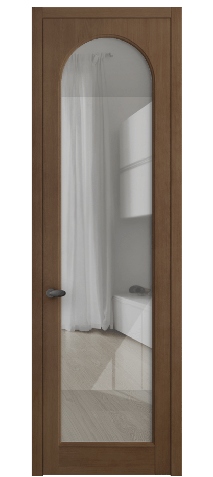 Межкомнатная дверь Palazzo 6804 Бук тёмный матовый Рефлективное прозрачное стекло "Stopsol", калёное Цена 6900 Br | Volhovec